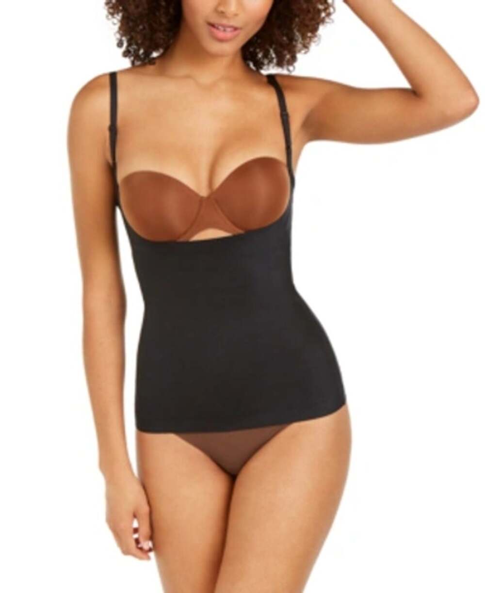 Spanx Shape My Day Open Bust Shapewear Cami Tank Very Black Small